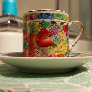 Colorful Vintage Espresso Cup